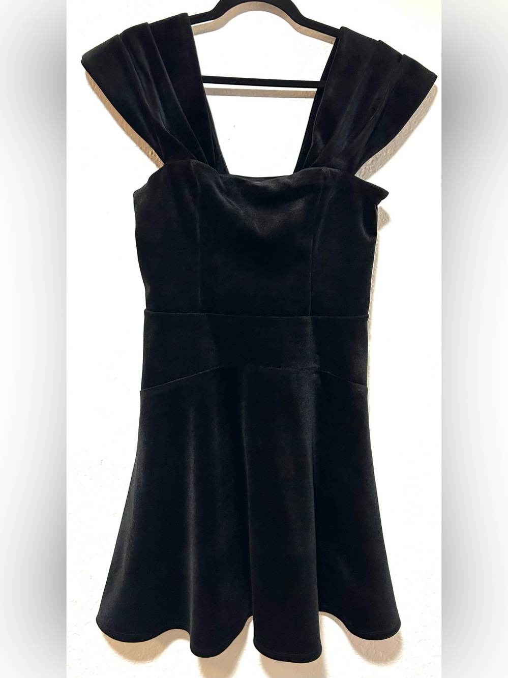 NWT Express Black Velvet Mini Dress